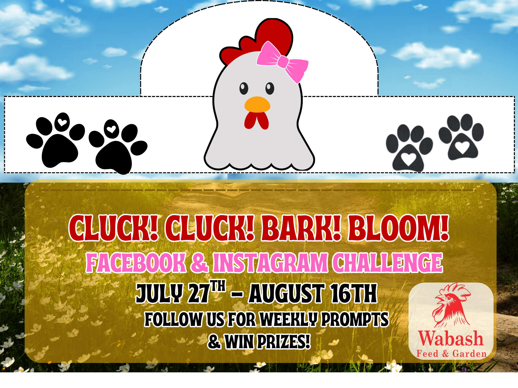 CLUCK! CLUCK! Bark! Bloom (2016 x 1512 px)