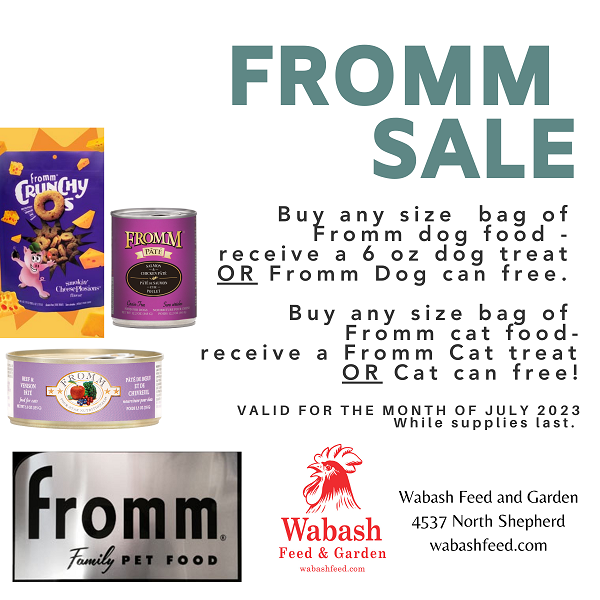 Fromm dog outlet food purple bag